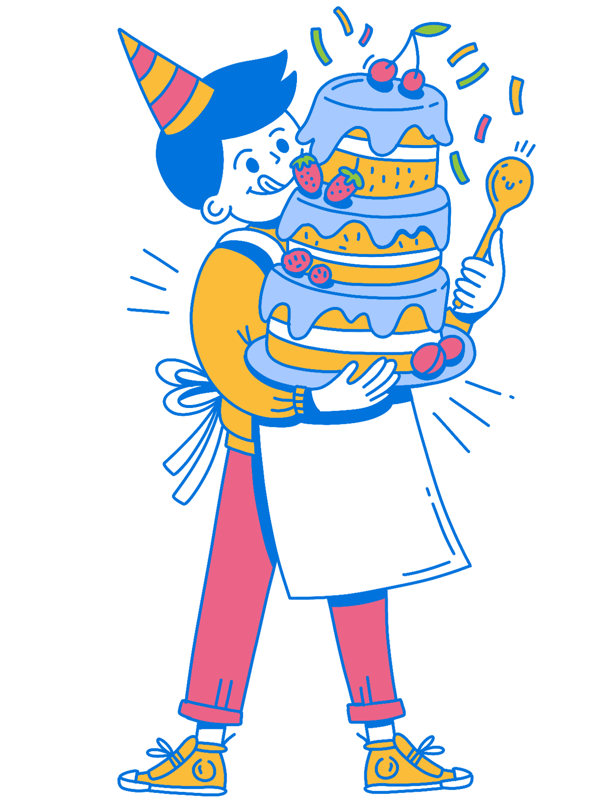 торт дети на кухне